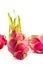 Exotic pink dragon fruits