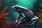 Exotic poisonous animal frog from tropical Amazon rain forest. Neural network AI generated