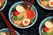 Exotic Ramen food pattern. Generate Ai