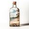 Exotic Realism Bottle Photo Frame: Beach And Boat In A Bottle