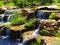 Exotic rocky waterfall in Mexico