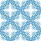 Exotic  seamless pattern. Blue uncommon boho chic