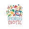 Exotic Seychelles vacation travel logo