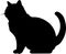 Exotic Shorthair Cat Black Silhouette Generative Ai