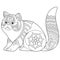 Exotic shorthair cat coloring page