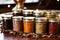 exotic spice sets in individual jars for culinary gifts