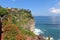 The exotic temple at the cliff, Pura Luhur Uluwatu. What a stunning view!