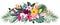 Exotic tropical flowers, orchid, strelitzia, hibiscus, bougainvillea, gloriosa, palm, monstera leaves vector design