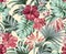 Exotic tropical flowers pattern  in trendy colors