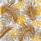 Exotic tropical leaves and animalistic print, seamless