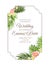 Exotic tropical wedding invitation card template