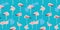 Exotic wildlife flamingo lagoon pattern.