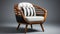 Exotic Wood Armchair With Elegant Design