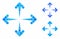 Expand arrows Composition Icon of Circle Dots