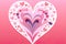Expanded pink loving heart