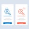 Expanded, Search, Plus  Blue and Red Download and Buy Now web Widget Card Template