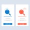 Expanded, Search, Ui  Blue and Red Download and Buy Now web Widget Card Template