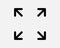 Expanding Arrows Icon Four Arrow 4 Point Pointers Zoom In Out Gesture Expand Enlarge Expansion Shape Sign Symbol EPS Vector