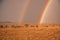 The expanses of Africa. raining down over the savannah of Kenya