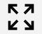 Expansion Expand Zoom In Enlarge Wide Corner Arrow Pointer Increase Stretch Magnify Enhance Full Screen Fullscreen Sign Icon Shape