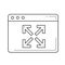 Expansion line icon.
