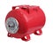 Expansion tank for a pump station. Red Pump booster pressure vessel. Pressure vessel for a booster set.
