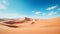 An expansive desert under a brilliant blue sky