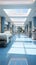 Expansive hospital interior, abundant white space, offering room for diverse medical scenes