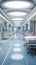 Expansive hospital interior, abundant white space, offering room for diverse medical scenes