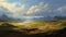 Expansive Landscape Mountains With Clouds - Prairiecore Concept Art