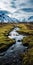 Expansive Landscape: Stream With Rocks And Moss