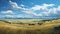 Expansive Midwest Grassland: A Realistic Rendering Of Transcendent Nature