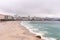 The expansive sandy beach of La CoruÃ±a, Galicia, Spain,