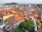 Expansive view of the old town of Dubrovnik, Croatia, from the rooftop of a building