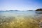 Expansive view of a shallow reef at a tropical island