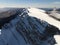 Expansive winter wonderland of snow-capped mountain peaks in the Spanish Pyrenees