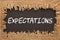 Expectations Word Concept