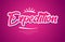 expedition word text typography pink design icon