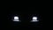 Expeditionary SUV switch on bright headlight and additional illumination.