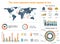 Expenses flat style thematic infographics concept. The most expensive capitals in the world