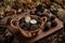 Expensive black truffles gourmet mushrooms