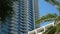 Expensive high-rise hotels and condos in Miami Beach. American tourism infrastructure in southern Florida