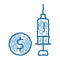 Expensive Medical Injection doodle icon hand drawn illustration