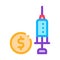 Expensive Medical Injection Icon Vector Outline Illustration