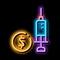 Expensive Medical Injection neon glow icon illustration