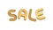 Expensive movement golden sale font business message seasonal discount realistic 3d icon vector