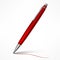 Expensive red tilt pen on white