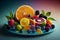Experience a Burst of Freshness and Color with this Vibrant Platter of Fresh Fruits