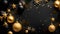 Experience the festive elegance with our black and gold Christmas backgrounds.Generative AI