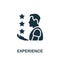 Experience icon. Monochrome simple Customer Relationship icon for templates, web design and infographics